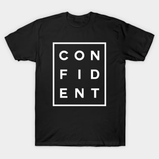 Confident Boxed (White) T-Shirt